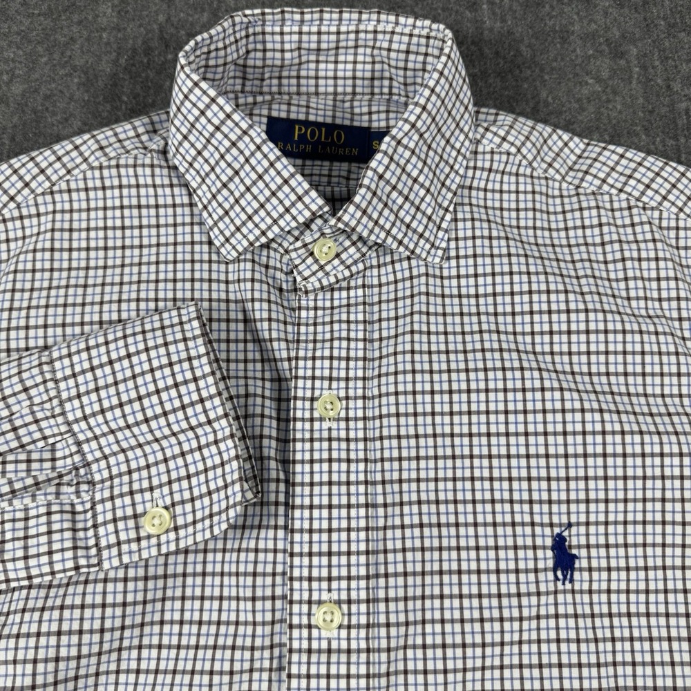 Polo Ralph Lauren Men's Small Plaid Check Long Sleeve Button Down Shirt